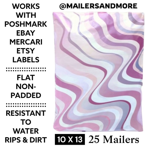 Other - 25 10X13 Poly Mailers Abstract Swirl PRICE IS FIRM HOST PICK
